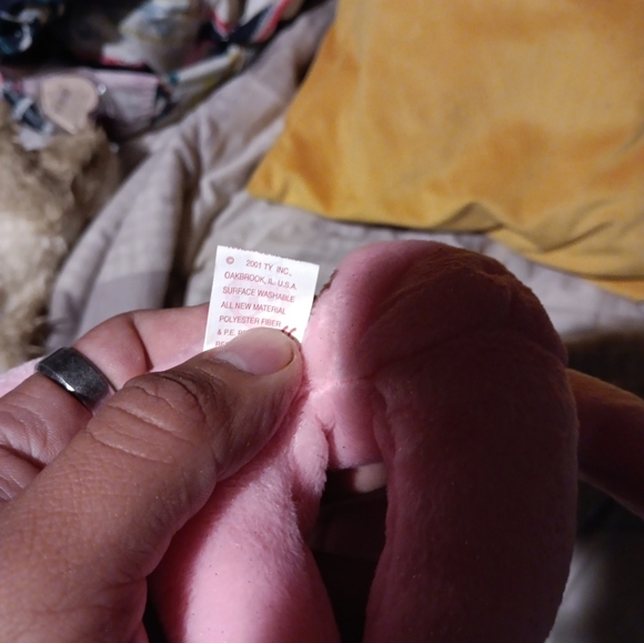 Vintage 2001 Ty Beanie Baby  Pink bear   New - Picture 4 of 5